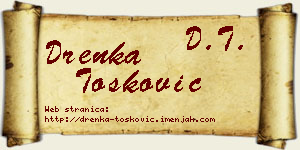 Drenka Tošković vizit kartica
